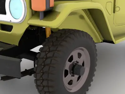 a TOYOTA fj40 car modell 3D model