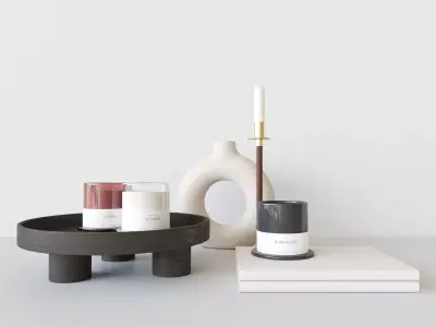 Decoration Set Candles 3D model