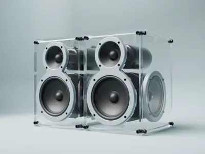 Glass Loud Speakers 3D model