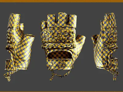 Mad Max Glove Low-poly 3D model