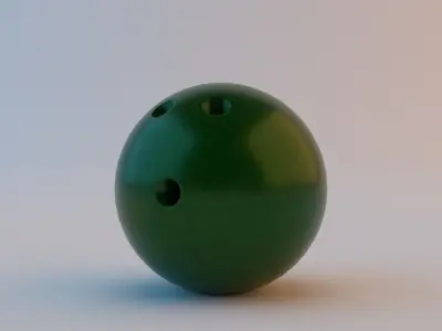 Bowling Ball and Pins - Low-poly PBR Low-poly 3D model