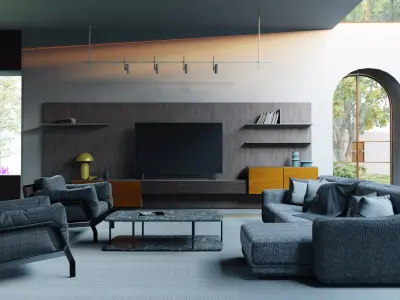 Classic Interior Scene 3D model