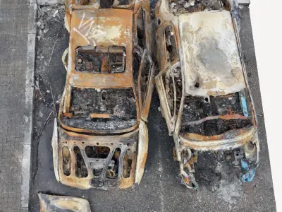 Burned Cars 3D print model