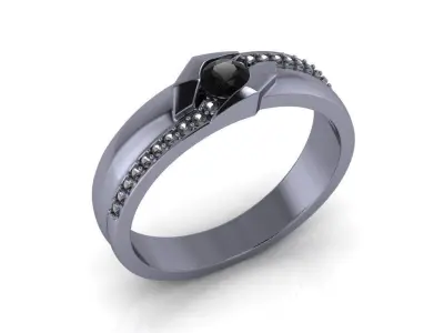 Diamond Jewelry Man Ring 3D print model buy