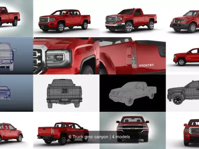 6 Truck gmc canyon 3D Model Pack