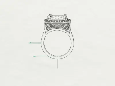 Decorated Ring cushion shape  3D print model