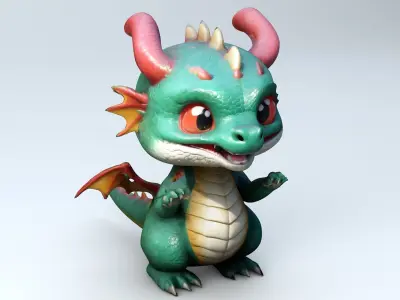 Kawaii Club Cute Dragon 3D model