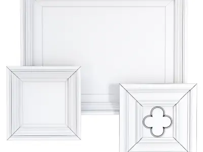 Wooden picture frames  3D model