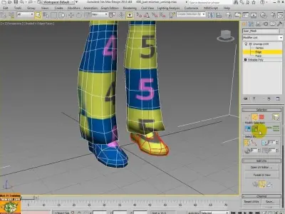 3dsmax 2013 Unwrap Mapping v 8 1 Italiano MP4 3D model