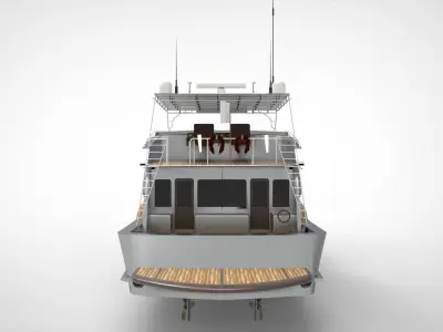 Luxury Yacht 72ft 3D model