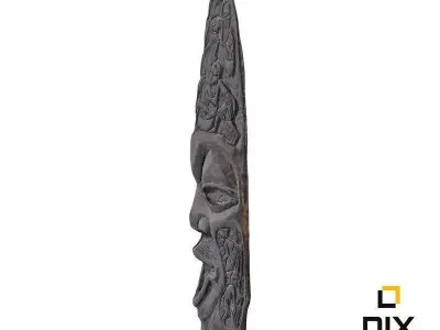 African Head Mask 3D model