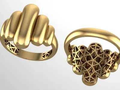 Modern Fusion Ring 3D print model