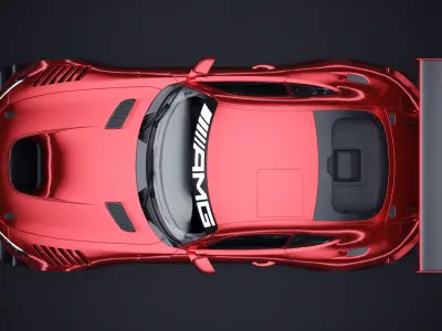 Mercedes AMG GT3 Low-poly 3D model