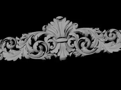Central decor ornament for furniture 3D model 583