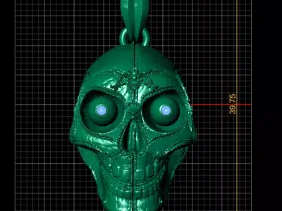 Gold Skull Pendant 3D print model