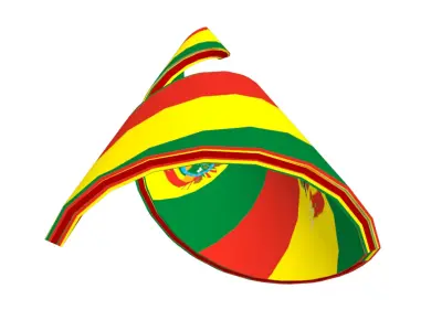 Bolivia Flag Helix structur 3D model
