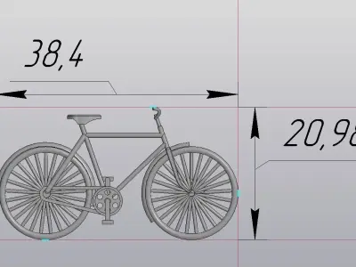 Bicycle Scale Model 1 43 3D print model