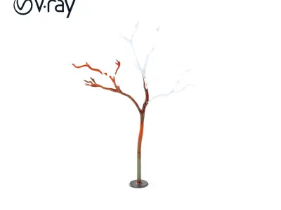 Artistic Bare Tree Sculpture Model Pack Low-poly 3D model
