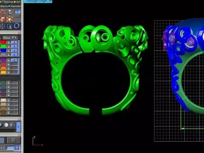 Designer ring 3D print model