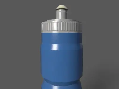 Bottle- Lowpoly bottle with cap Low-poly 3D model