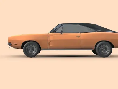 Dodge Charger RT 1969 Low-poly 3D model