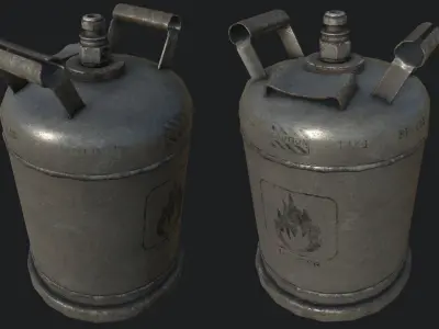 Propane Gas Cylinder PBR Low-poly 3D model