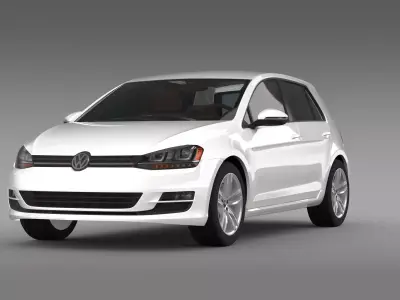 Volkswagen Golf TDI 5d 2015 3D model