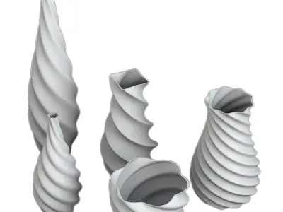 Twirl Vase 3D print model 3D model