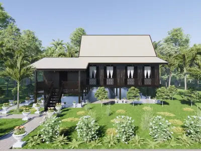 Selangor Traditional House of Malaysia 3D model