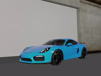Porche Cayman GT4 Rigged 3D model