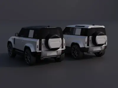Generic Luxury SUV 9 Low-poly 3D model