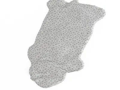 Bedside Sheepskin Rug 05 3D model