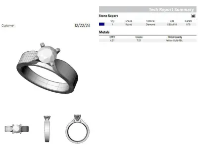 Round 0-75-CT Flat Profile Round Shank Width 3-20mm 3D print model