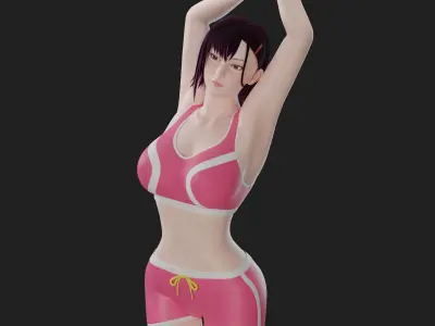 Shizuka Mikazuki 3d Model Low-poly 3D model