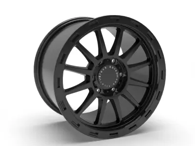 Matte Black Black W Black Bolts Rf Black Rhino Riot Beadlock 3D print model