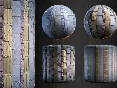 Stone Floor Material - VOL 14 - Maps - SBsar Texture