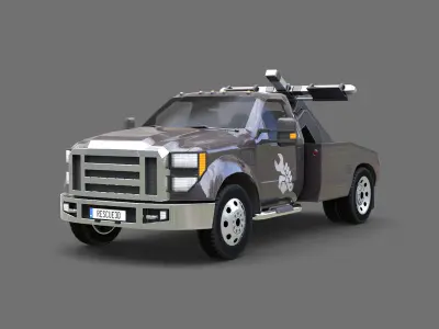 Tow Truck Low-poly 3D model