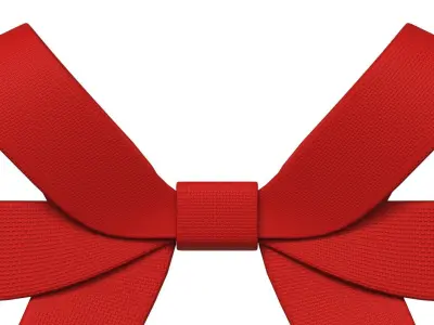 Christmas Bow Ribbon 55 Low-poly 3D model