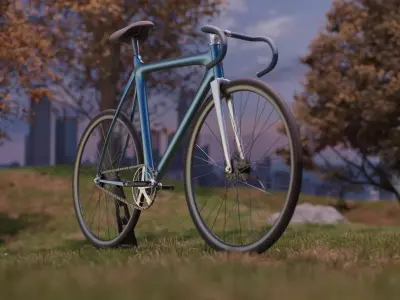 Fixe bicycle 3d model 3D model