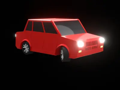 High-Quality Low Poly vehicle 3D Model for Games and Animations Low-poly 3D model