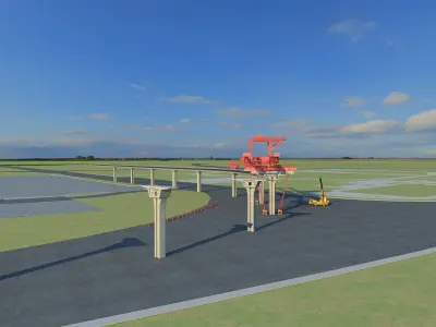 Overhead Crane 3D model