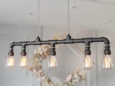 Ceiling Tube Bulb Lamp 3D model