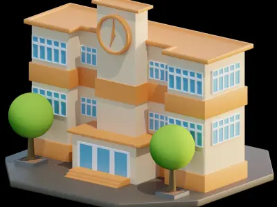 Buildings 3D Illustration 3D model