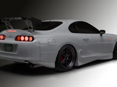 Toyota Supra mk4  Low-poly 3D model