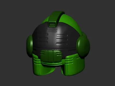 helmet high poly sculpt 3d printable ver 7 3D model 3D model 43