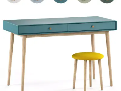 La Redoute Interieurs Jimi 2 Drawer Desk 3D model