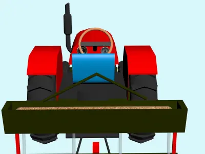 tractor for  seeder 3D model