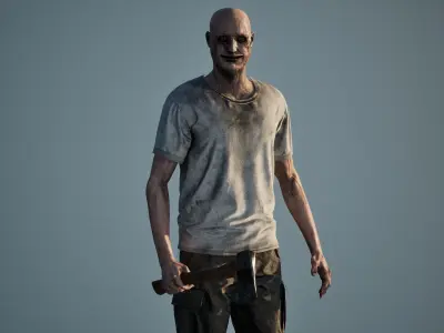 Creepy Man - 4K PBR UE4 UE5 Asset Low-poly 3D model