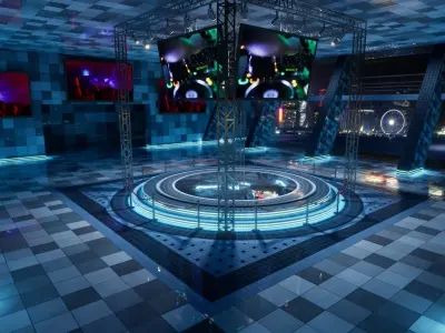 Showroom Expo Hall Low-poly 3D model