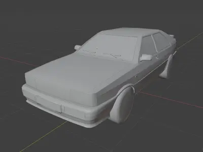 Audi 80 coupe GT low poly personal car Low-poly 3D model